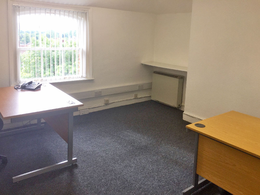 Office third floor room for up to four people with a view of Winchester Cathedral