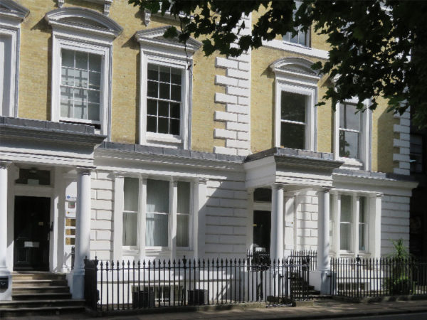 Exterior view of front of serviced offices at Hampshire Workspace at Southgate Chambers in Southgate Street Winchester UK